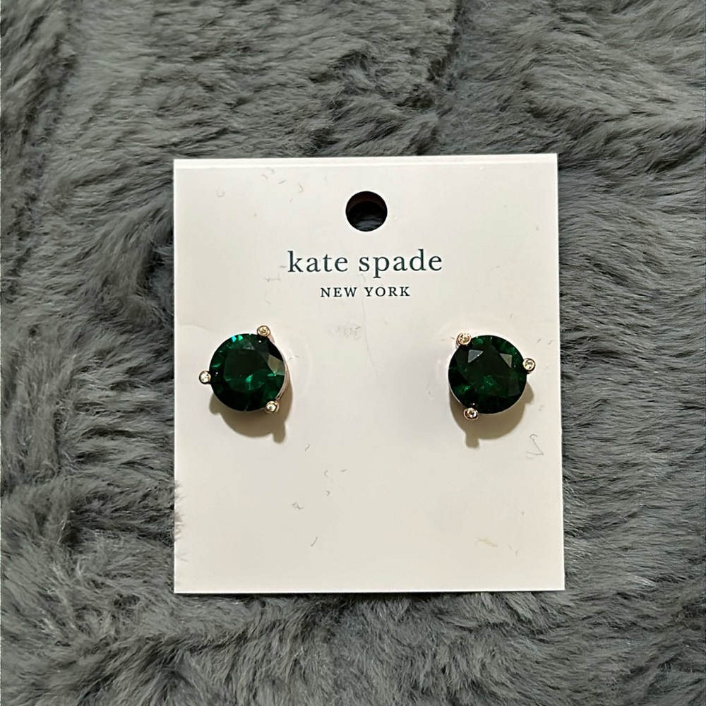 Kate Spade Rise and Shine Gumdrop Earrings in Green NWT Never Worn